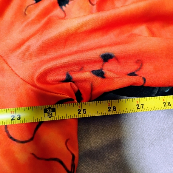 Orange Blouse with Black Cat Design - Picture 7 of 8